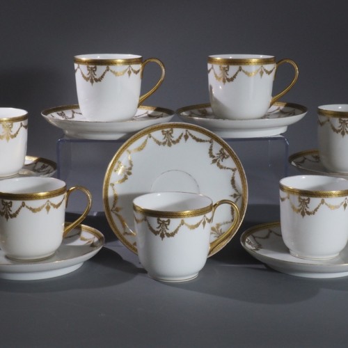 "Monogram" Tea Sets from France, Limoges, Martin Charles