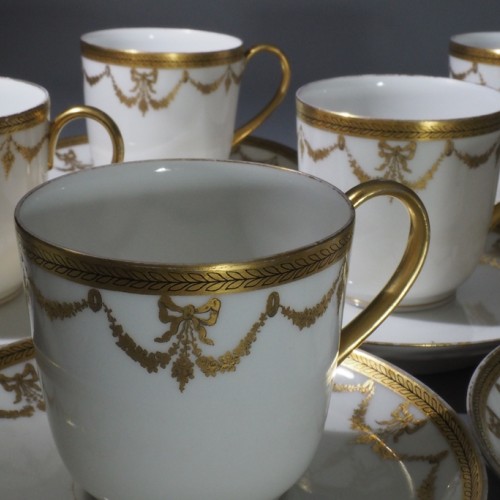 "Monogram" Tea Sets from France, Limoges, Martin Charles