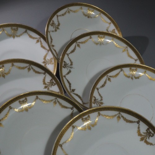 "Monogram" Tea Sets from France, Limoges, Martin Charles
