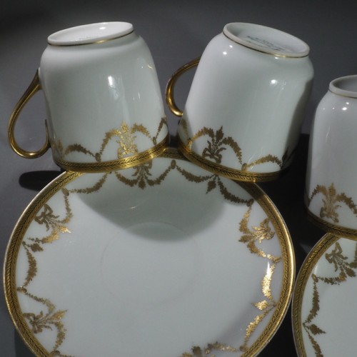 "Monogram" Tea Sets from France, Limoges, Martin Charles