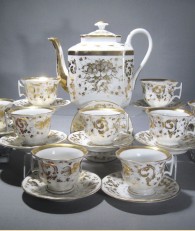 Tea service "Golden bouquets of Paris"
