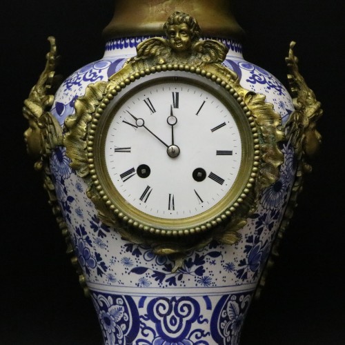 "Delft" Fireplace Set from the Netherlands, 19th Century