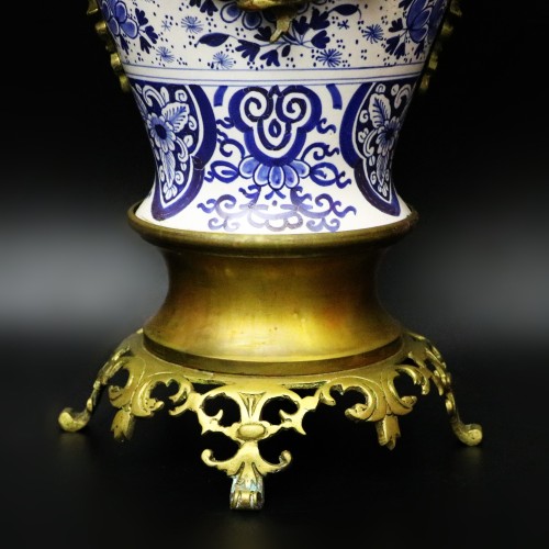 "Delft" Fireplace Set from the Netherlands, 19th Century