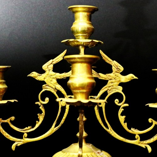 "Delft" Fireplace Set from the Netherlands, 19th Century