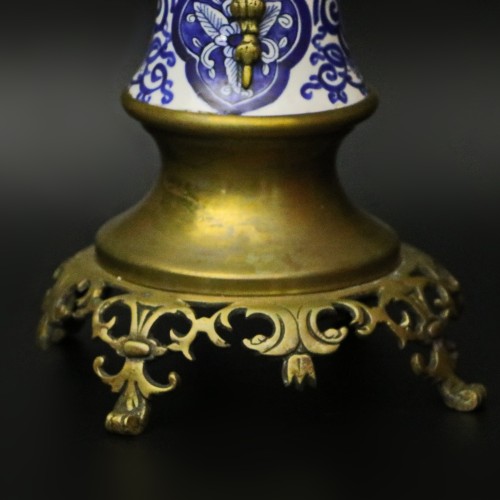 "Delft" Fireplace Set from the Netherlands, 19th Century