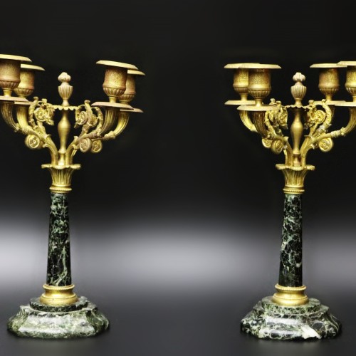 "Pyrenees" Candlesticks from France, 19th Century