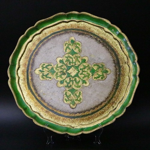 Florentine Tray "Sides of the World" from Italy, 20th Century